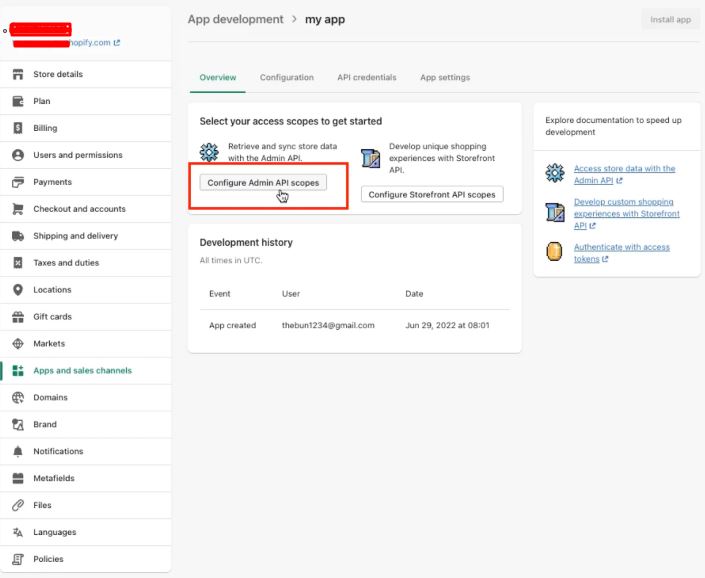 Configure Admin API scopes for Migration