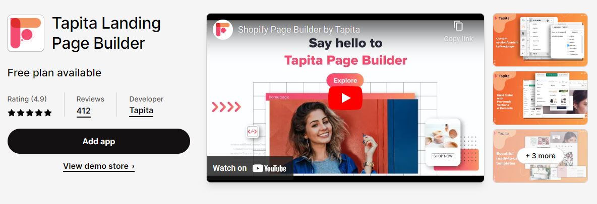 Tapita Landing Page Builder