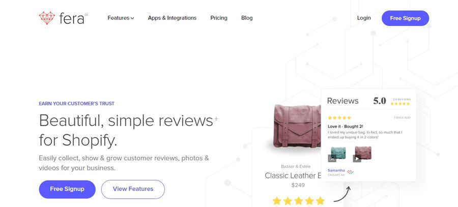 Fera Best Review App For Shopify