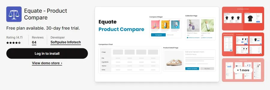 Equate Product Compare