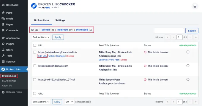 Broken Links Checker