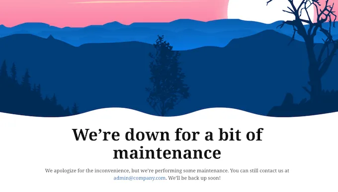 Maintenance Mode Example