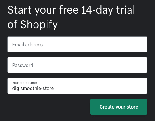 Click The "Create Your Store" Button To Confirm