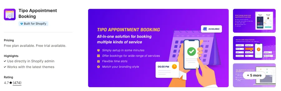 Tipo Appointment Booking