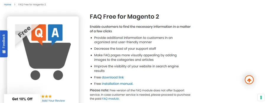 FAQ Free for Magento 2