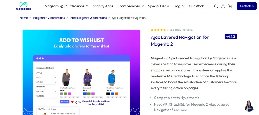 Ajax Layered Navigation for Magento 2