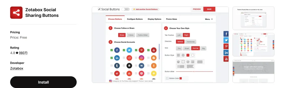 Zotabox Social Sharing Buttons